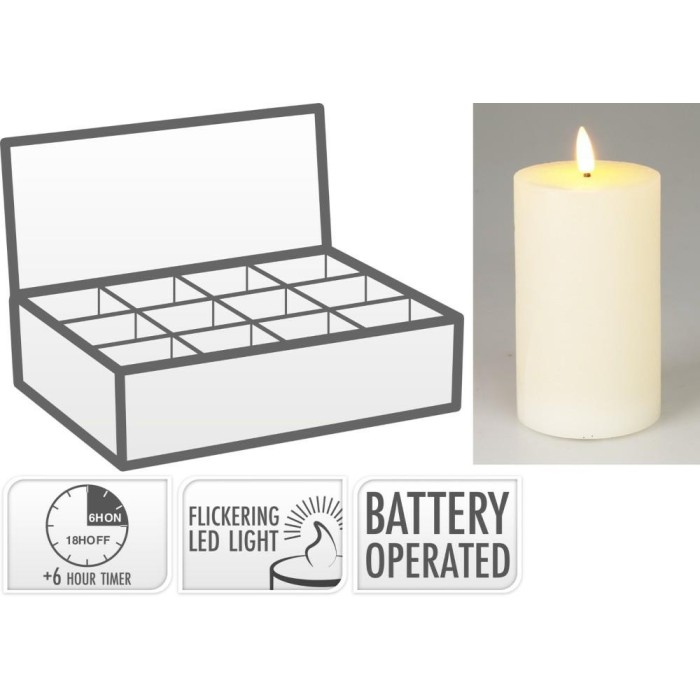 CANDELA LED 7X12CMAVORIO TIMER